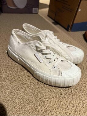 Superga White Canvas Low-Top Sneakers